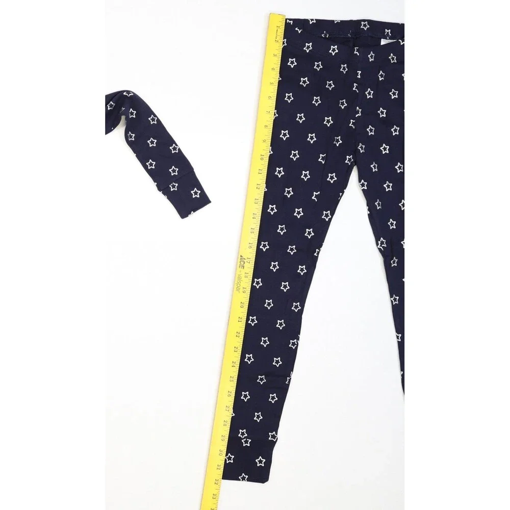 Gap Kids Pajama Set Youth Size 10 Navy Star Print Long Sleeve Shirt Pants New